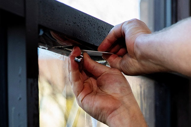 Applying Commercial and Residential Turbo Tint Window Film in Lobby